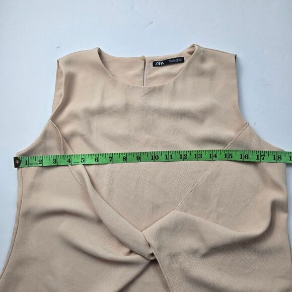 Zara -1612 Front Knotted Sleeveless Blouse in Pink Blush Women's Medium - Picture 7 of 7